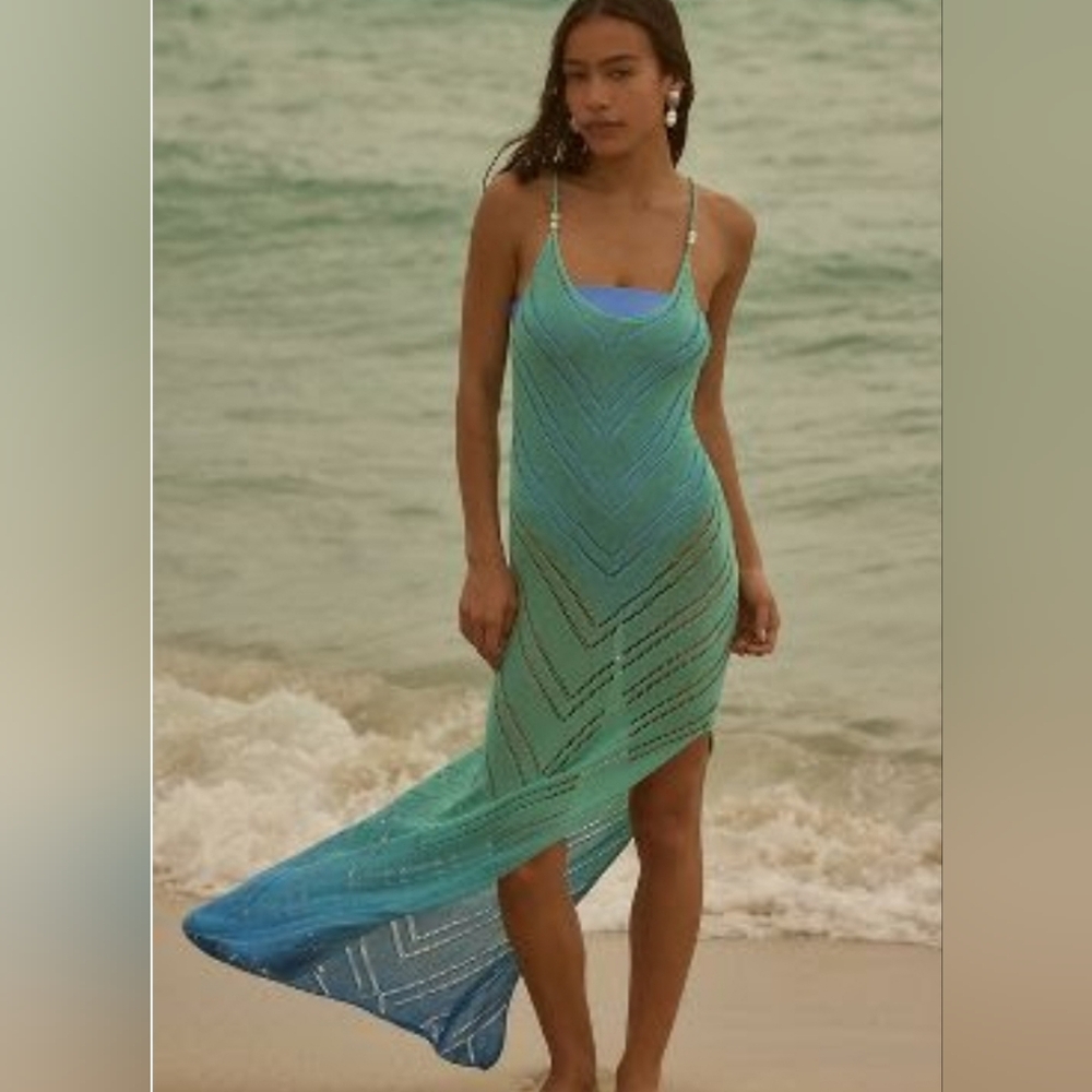 L  space Hailee Cover Up Dress in Topaz Dip Dye